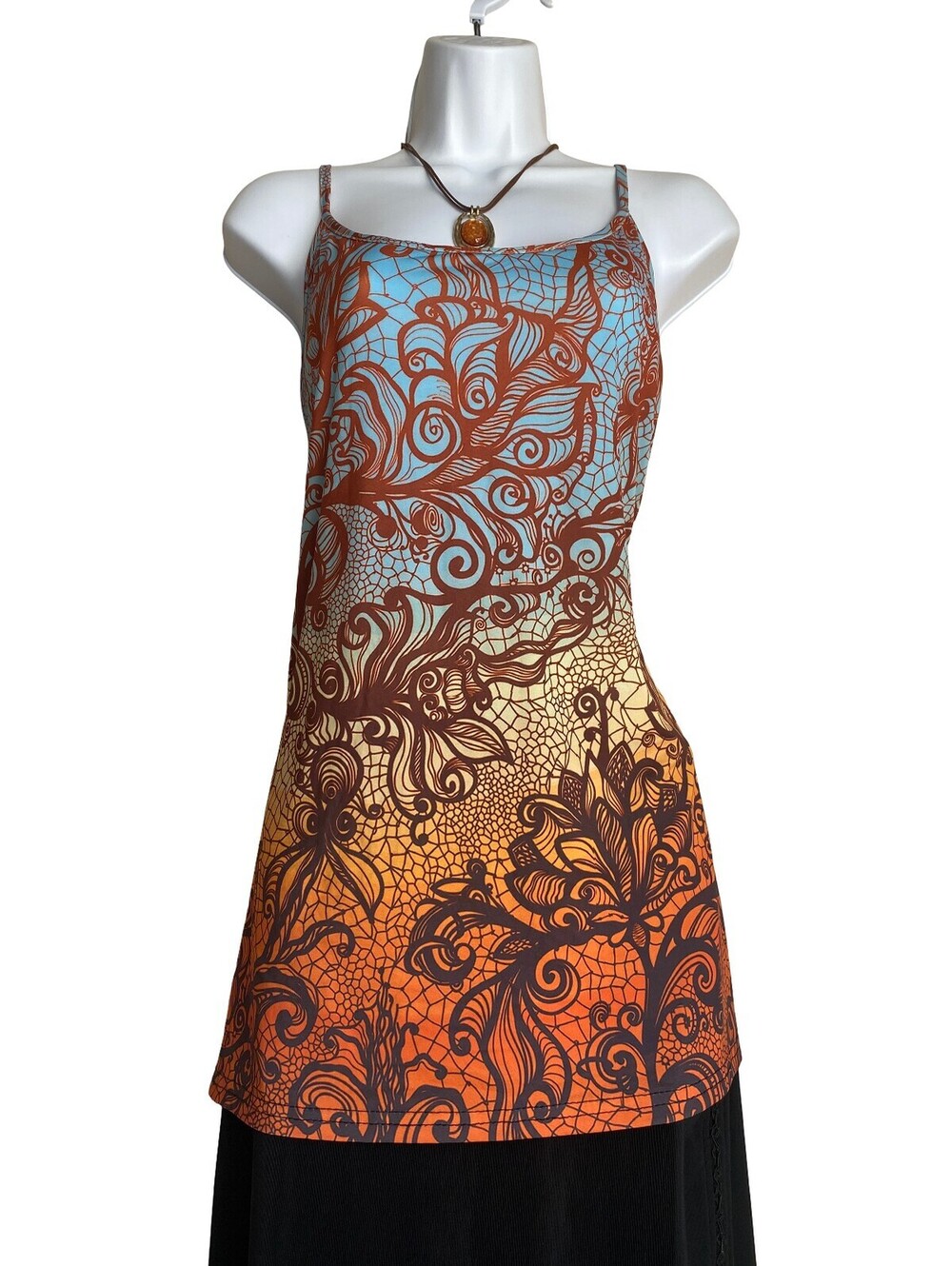 Y2K Lily Firmiana Plus 1X Boho Paisley Whimsigoth Tunic Blouse Dark Romance Goth